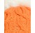 Шапка подростковая. цвет  оранжевый с текстильным помпоном